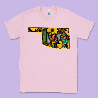 Western Oklahoma Map Sunflower Pattern Classic Tee Designed By Bettercallsaul