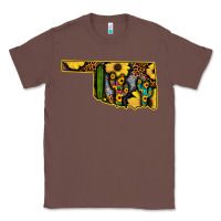 Chestnut Western Oklahoma Map Sunflower Pattern Classic Tee - Bettercallsaul