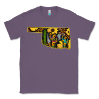 Lavender Western Oklahoma Map Sunflower Pattern Classic Tee - Bettercallsaul