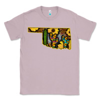 Lilac Western Oklahoma Map Sunflower Pattern Classic Tee - Bettercallsaul