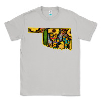 Moon Dust Western Oklahoma Map Sunflower Pattern Classic Tee - Bettercallsaul