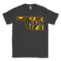 Smoke Western Oklahoma Map Sunflower Pattern Classic Tee - Bettercallsaul
