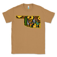 Toasted Coconut Western Oklahoma Map Sunflower Pattern Classic Tee - Bettercallsaul