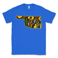 True Royal Western Oklahoma Map Sunflower Pattern Classic Tee - Bettercallsaul