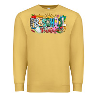 Antique Gold Precschool Teacher Premium Sweatshirt - CowhideDigitalArt