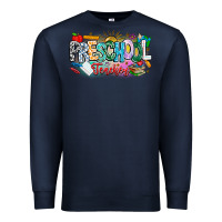 Navy Precschool Teacher Premium Sweatshirt - CowhideDigitalArt