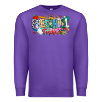 Purple Precschool Teacher Premium Sweatshirt - CowhideDigitalArt