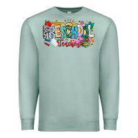 Seafoam Precschool Teacher Premium Sweatshirt - CowhideDigitalArt