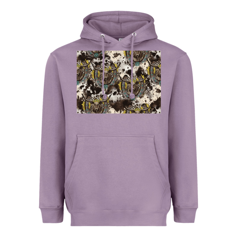 Longhorn Pattern Heavyweight Hoodie by CowhideDigitalArt | Teevron