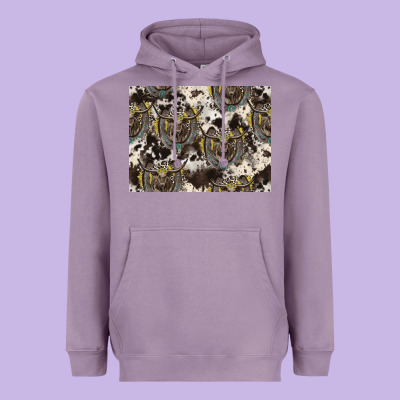Longhorn Pattern Heavyweight Hoodie Designed By Cowhidedigitalart