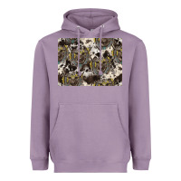 Lavender Longhorn Pattern Heavyweight Hoodie - CowhideDigitalArt