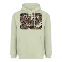 Matcha Longhorn Pattern Heavyweight Hoodie - CowhideDigitalArt