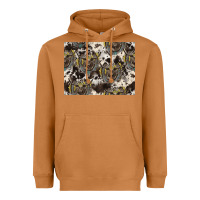 Meerkat Longhorn Pattern Heavyweight Hoodie - CowhideDigitalArt