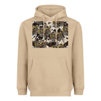 Mushroom Longhorn Pattern Heavyweight Hoodie - CowhideDigitalArt