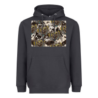 Smoke Longhorn Pattern Heavyweight Hoodie - CowhideDigitalArt