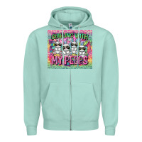 Seafoam chilling with my peeps Zipper Hoodie - FaDigitalArtStudio