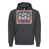 Smoke chilling with my peeps Zipper Hoodie - FaDigitalArtStudio