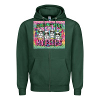 Sports Green chilling with my peeps Zipper Hoodie - FaDigitalArtStudio