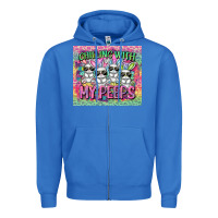 True Royal chilling with my peeps Zipper Hoodie - FaDigitalArtStudio