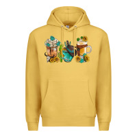 Antique Gold western coffee cups with sunflower and gemstone bbs Premium Hoodie - BundleAndBundleShop