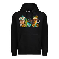 Black western coffee cups with sunflower and gemstone bbs Premium Hoodie - BundleAndBundleShop
