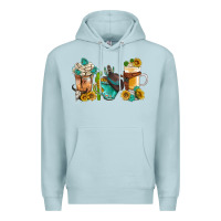 Blue Mist western coffee cups with sunflower and gemstone bbs Premium Hoodie - BundleAndBundleShop
