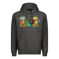 Charcoal Heather western coffee cups with sunflower and gemstone bbs Premium Hoodie - BundleAndBundleShop