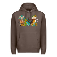 Coffee western coffee cups with sunflower and gemstone bbs Premium Hoodie - BundleAndBundleShop