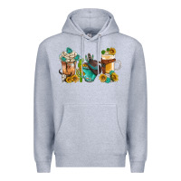Heather Grey western coffee cups with sunflower and gemstone bbs Premium Hoodie - BundleAndBundleShop