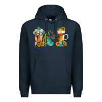 Navy western coffee cups with sunflower and gemstone bbs Premium Hoodie - BundleAndBundleShop