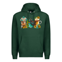 Sports Green western coffee cups with sunflower and gemstone bbs Premium Hoodie - BundleAndBundleShop