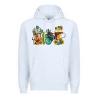 White western coffee cups with sunflower and gemstone bbs Premium Hoodie - BundleAndBundleShop
