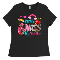 Black little miss sixth grade Ladies Tee - NancyCooperArtShop