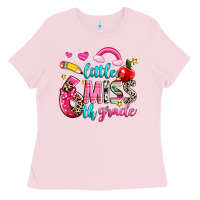 Bubblegum Pink little miss sixth grade Ladies Tee - NancyCooperArtShop