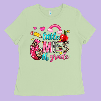 Little Miss Sixth Grade Ladies Tee Designed By Nancycooperartshop
