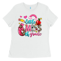 White little miss sixth grade Ladies Tee - NancyCooperArtShop
