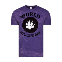 Cloud Purple World Wildlife Day Vintage Tee - Bettercallsaul