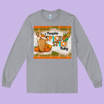 Pumpkin Spice Spice Baby Long Sleeve Tee Designed By Tumblerdesignbyshophia