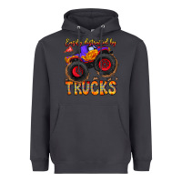 Smoke Easily Distracted By Trucks Heavyweight Hoodie - CowhideDigitalArt