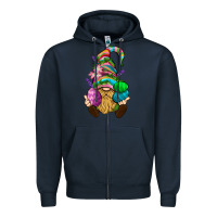 Navy Easter Holding Eggs Gnome Zipper Hoodie - BundleAndBundleShop