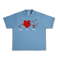 Pebble Blue Peace Love Paws Urban Heavy Tee - Bettercallsaul