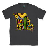 Smoke Western Missouri Map Sunflower And Cactus Pattern Classic Tee - Bettercallsaul