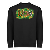 Black Western lucky St. Patrick's Day Heavyweight Sweatshirt - CowGirlArtShop