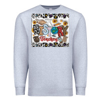 Heather Grey Histtory Teacher Premium Sweatshirt - CowhideDigitalArt