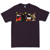 Plum christmas cats Premium Tee - MaliasSmallBusiness