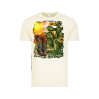 Vintage Arctic western boots with cactus and desert Vintage Tee - RanaPortraitStore