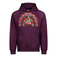 Mauve Wine teacher gnome rainbow Urban Hoodie - Artiststas