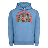 Pigment Pebble Blue teacher gnome rainbow Urban Hoodie - Artiststas