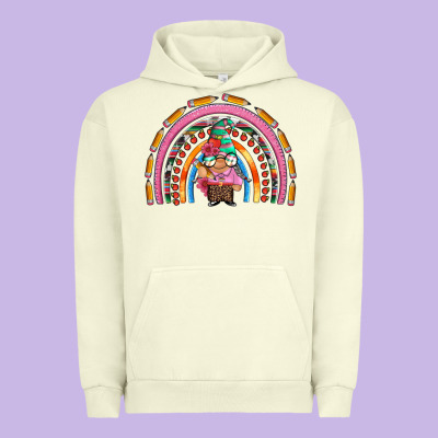 Teacher Gnome Rainbow Urban Hoodie Designed By Artiststas