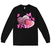 Black Cancer hearts Cancer Awaneress Long Sleeve Tee - HowdyJamesFarm